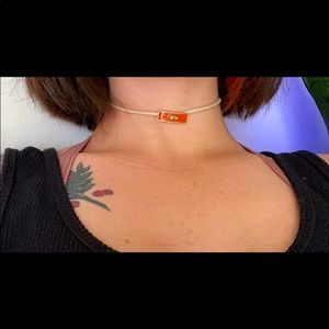 unique skull choker necklace